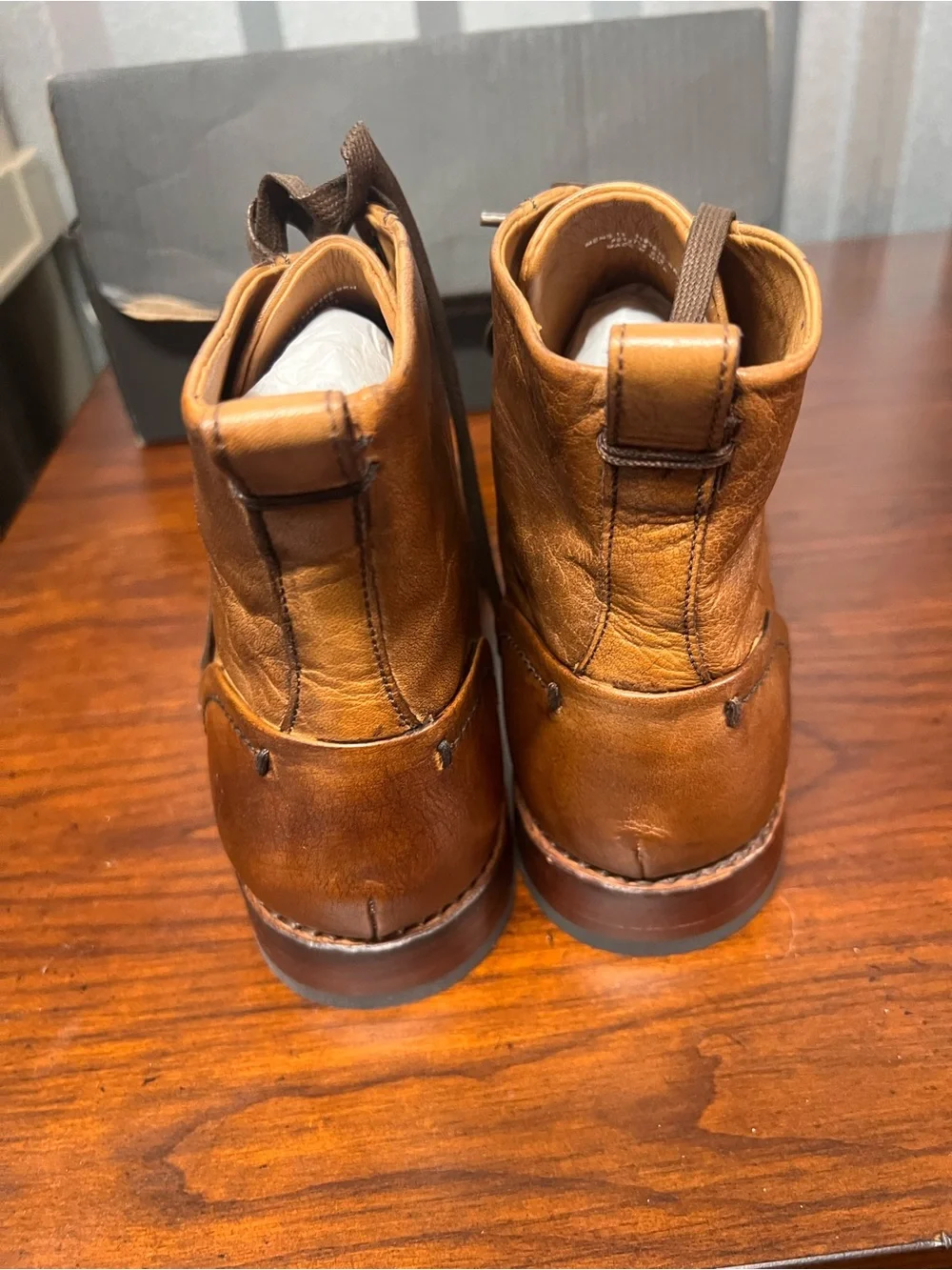 Men's Frye Tan Leather Lace-Up Boots